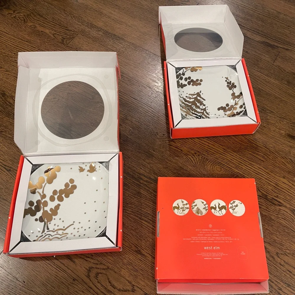 West Elm Christmas appetizer/salad plates